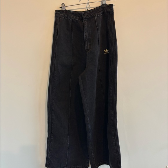 Adidas Black Wide Leg Montreal Jeans - Picture 2 of 4